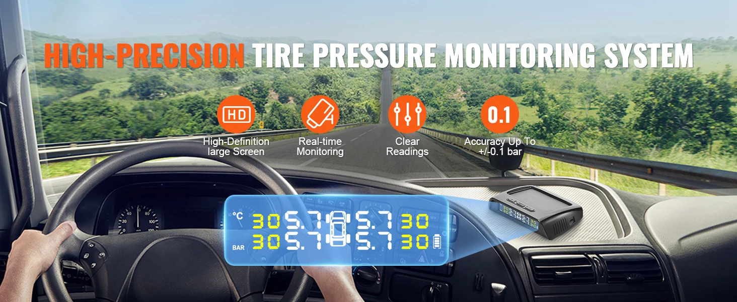 tpms realtids overvågningsdisplay