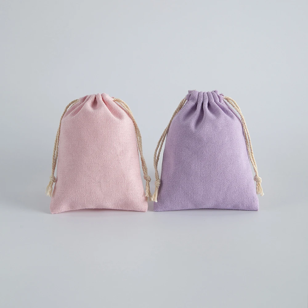 100 Bulk Linen Pouch Natural Cotton Jute Drawstring Jewelry Packaging Bag Makeup Rings Earrings Necklace Small Storage Bag 100pcs bulk canvas natural cotton drawstring gift pouch wedding necklace bracelet rings earrings 5x7cm packaging storage bag