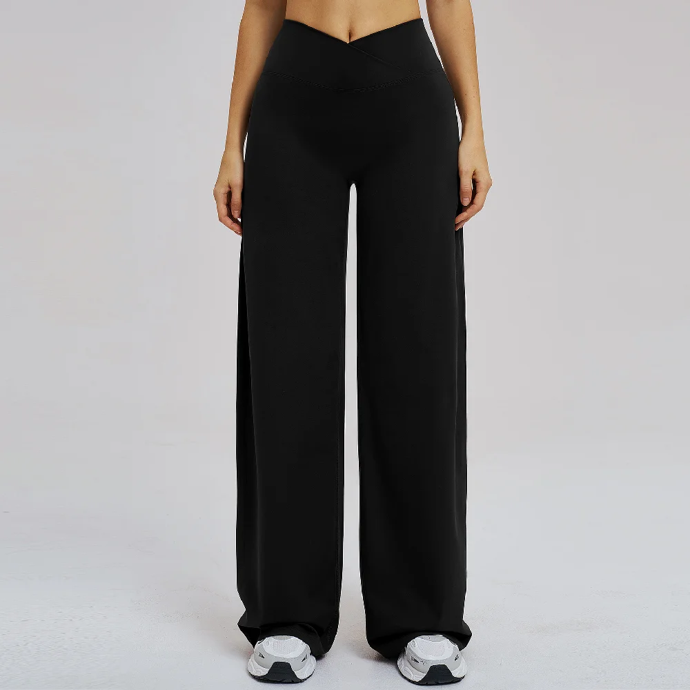 Yoga Flared Pants Women Sexy High Waist Wide Leg Pants Gym Fitness Bell Bottom Trousers Sports Flared Pants Latin Dance Trousers 5