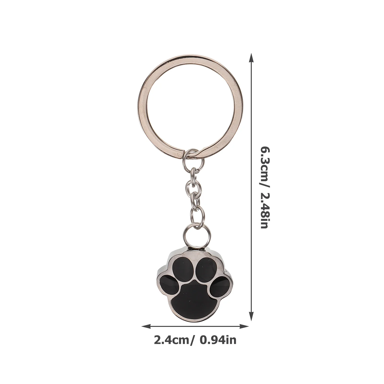 Stainless Steel Dog Paw Print Urn Lightweight Cremation Container For Ashes Keychain Keepsake Box Pet Urns Dog Memorials Pet