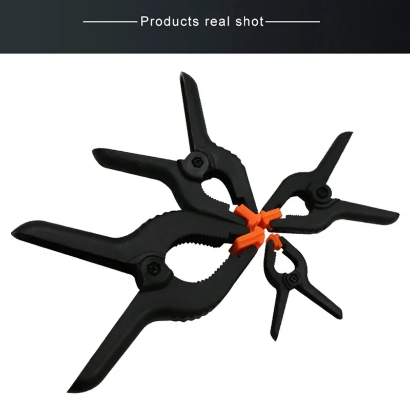 Woodworking Spring Clamps 2/3/4/6 Inches DIY Tools Plastic Nylon Toggle Clamp For Woodwork Spring Clip Photo Studio