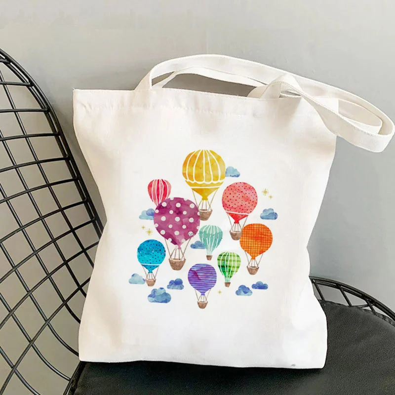 Shopper Cartoons Honey Moon Bee Printed Tote Bag Women Harajuku Shopper Handbag Girl Shoulder Shopping Bag Lady Canvas Bag
