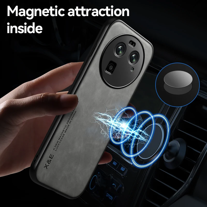 Per Oppo Find X6 Supporto Per Auto Custodia Magnetica Custodia Per Telefono Con Struttura In Pelle Oppo Find X6 Pro Valigia Oppo Find X5 X5 Pro X3 X3 
