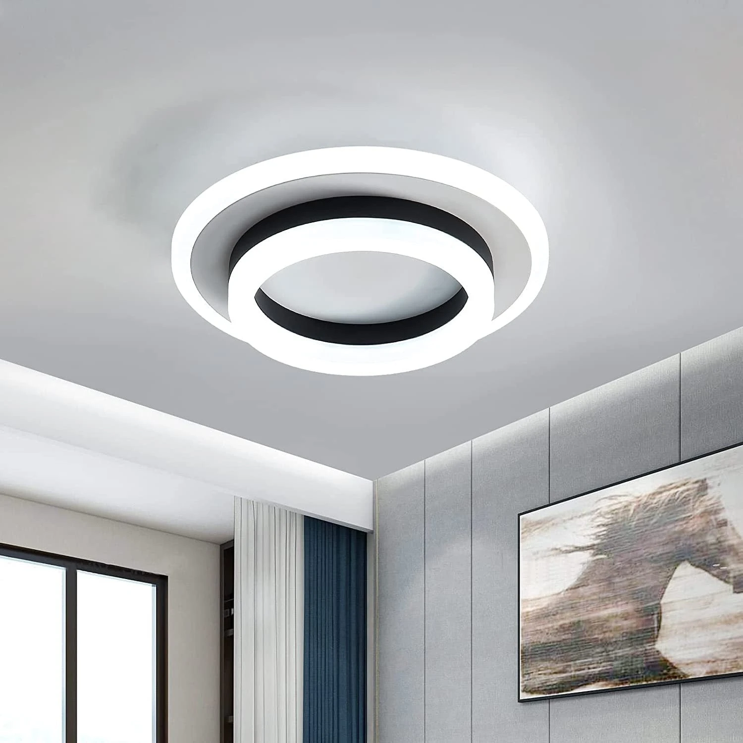 Ronde/Vierkante Led Acryl Metalen Moderne Plafond Lampen Geschikt Voor Badkamer Woonkamer | -