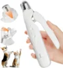 Pet Nail Clippers, Quiet Pet Nail Grinder with 2 LED Lights for Large Medium Small Puppy Dogs and Cats, Pet Nail Grooming Tool