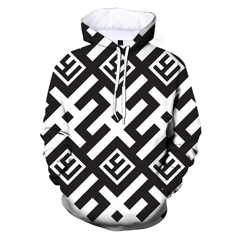 thumbnail image 1 of Sudadera con capucha con patrón geométrico tridimensional para hombre y mujer, sudadera con capucha con estampado 3D de moda, sudadera de manga larga estilo Harajuku y hip hop, 1 of 5