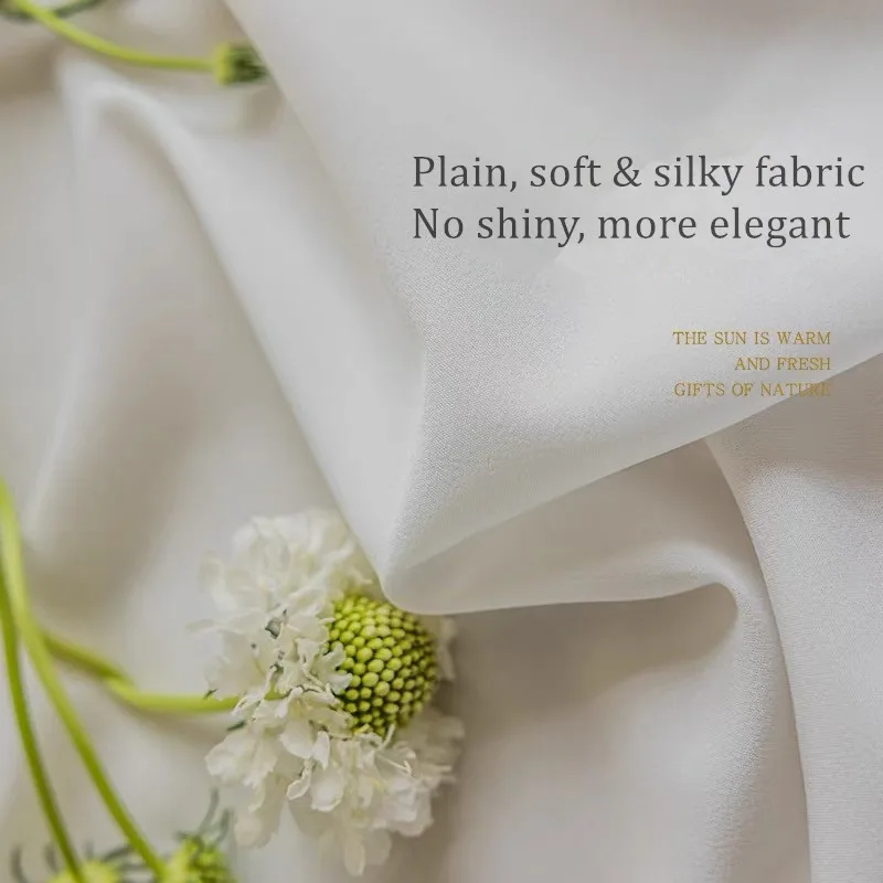 Velcro Thick Dense Soft Tulle Silk Like Sheer Curtains For Living Room Bedroom Window Voiles S Folds Kitchen Drapes Cream White sheer curtains,window curtains,decor curtains,light filtering curtains
