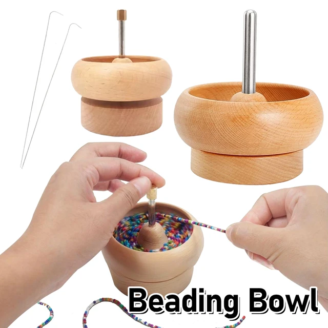 Wooden Bead Spinner Holder Quickly Beading Bowl Kit Bracelet Maker  Stringing Wooden Crafting Clay Beads Spinner DIY Beads Kit - AliExpress