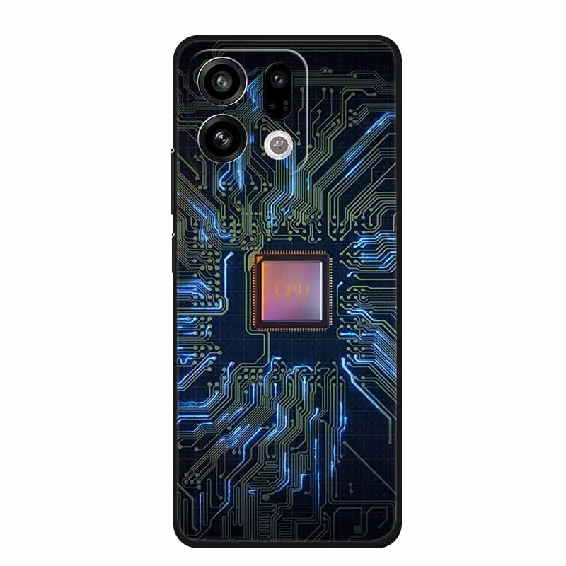 Sleek Black Silicone Soft Back Phone Case