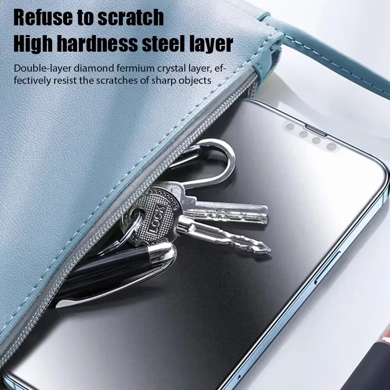 1-5PCS Matte Privacy Screen Protectors For iPhone 17 Pro Max 16 15 18 14 13 12 11 17 Air XR XS 7 8 Plus SE Anti Spy Ceramic Film - Image 5
