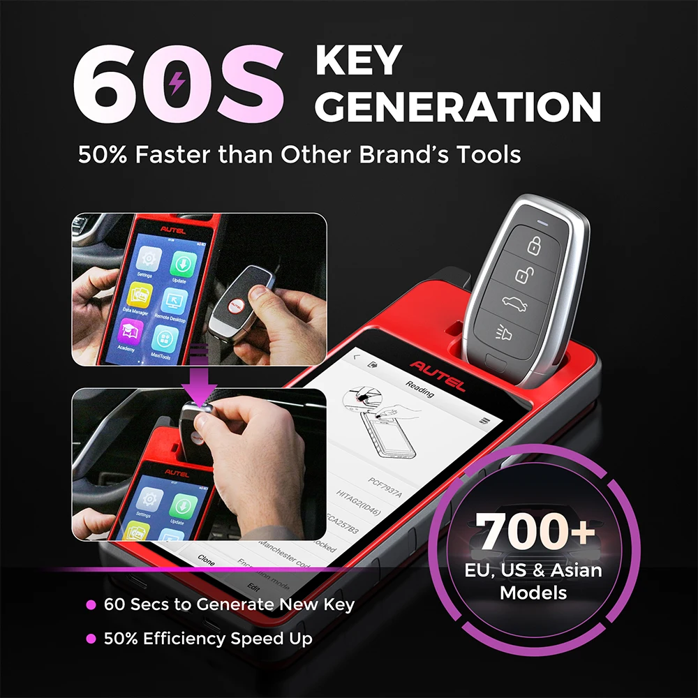 Autel MaxiIM KM100 Key Fob Programming Tool Lifetime Update 2024 Newest IMMO Key programmer Built-in APB112 2PCS IKEYs Same as K 3
