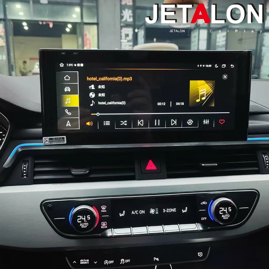 Autoradio 10.25/12.3 pollici per AUDI A5 A4 A4L 2017-2020, Navigatore GPS Android, Lettore Multimediale Video, Android Auto, Stereo, Carplay