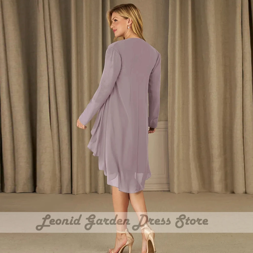 Chiffon Half Sleeve Elegant Mother of The Bride Dress Sheath Sweetheart Above Knee Zipper Back Vestido Madrina Boda Lujo