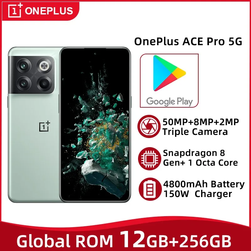 

Global ROM OnePlus ACE Pro 5G Snapdragon 8 Plus Gen 1 Octa Core 6.7'' 120Hz FHD+ Screen 50MP Triple Camera 4800mAh Battery 160 C