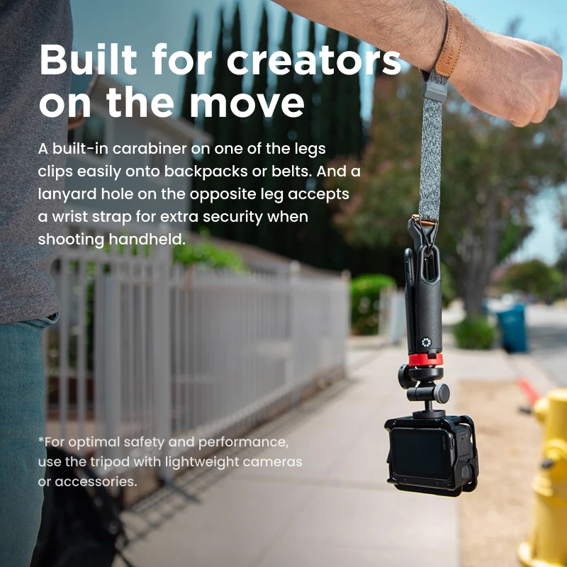 JOBY HandyPod HD03 Clip Extend Tripod Three Shooting Modes for Livestreaming Shots with 5-section Extension Pole 360° Ball Head - Ảnh 5