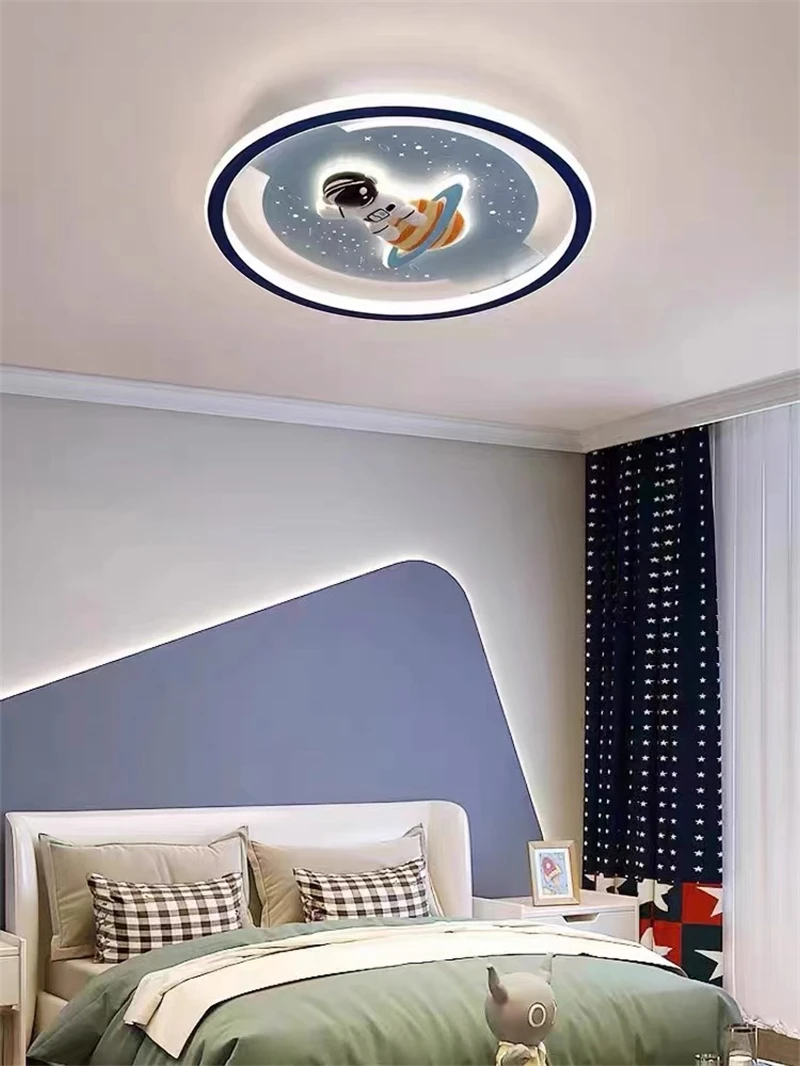 Astronaut Ceiling Lights Kids Room Boys Girls Bedroom Lamp Dimming Princess  Spaceman Rocket Rabbit Children's Indoor Lighting - AliExpress, image size:800x1066