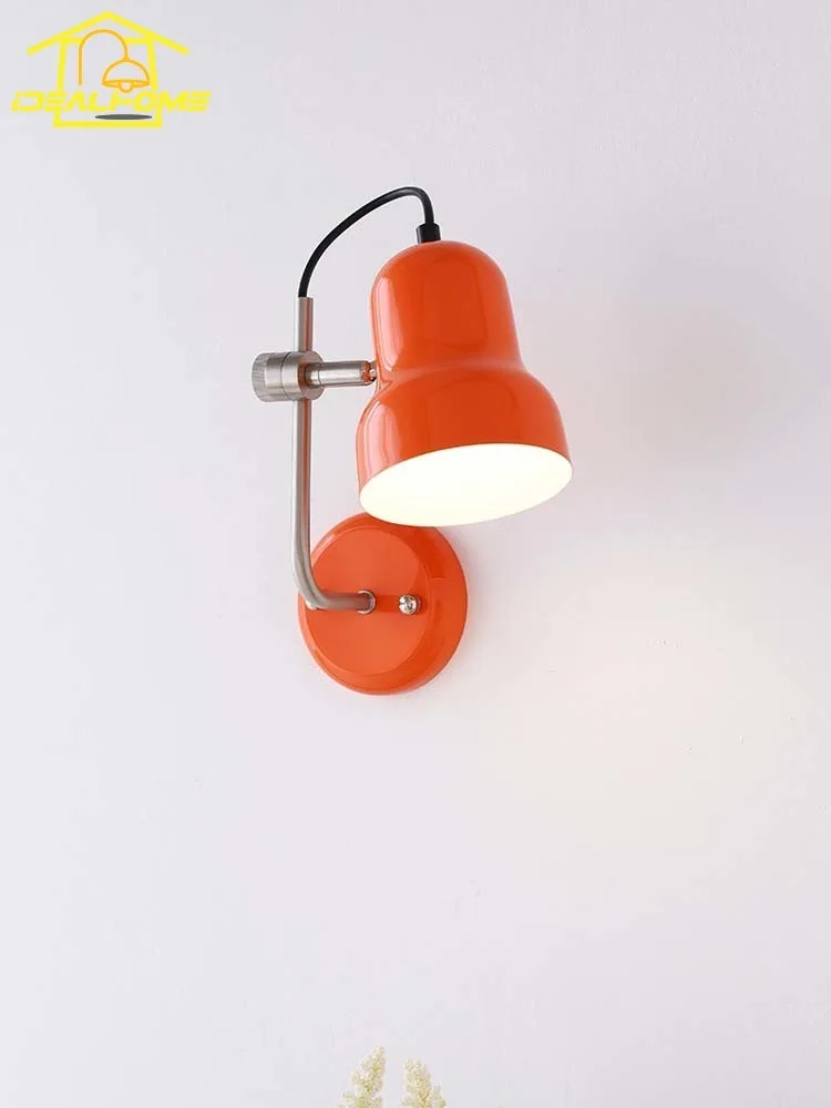Bauhaus Vintge Medieval Wall Lamp LED E27 Iron Art Atmosphere Adjustable Wall Mounted Bedroom Bedside Study Reading