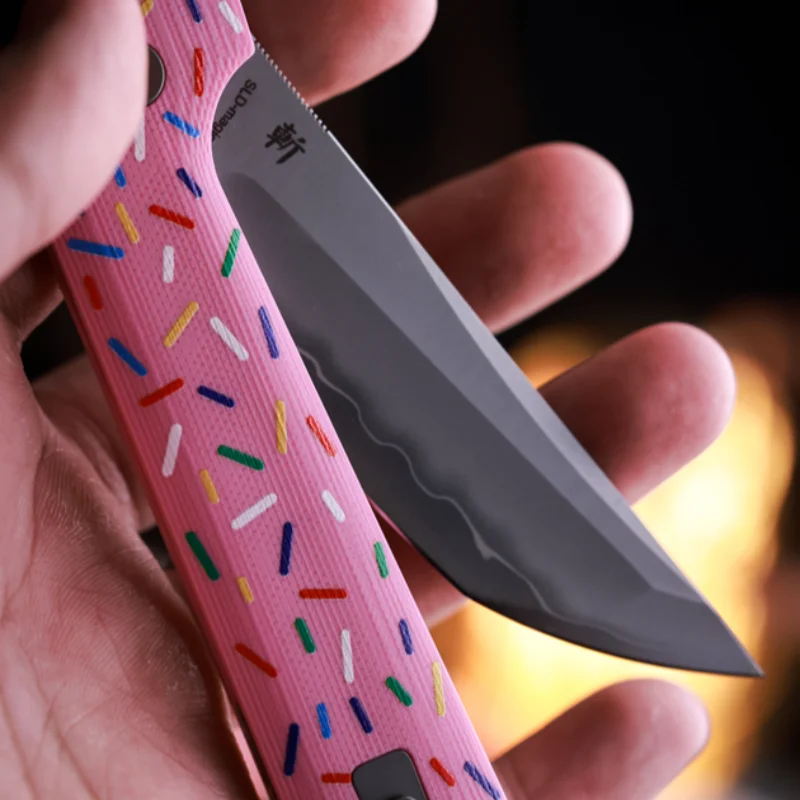 Beishan Wuzhi cut SLD three steel folding fruit knives EDC Japanese copper /G10 handle outdoor knife 4