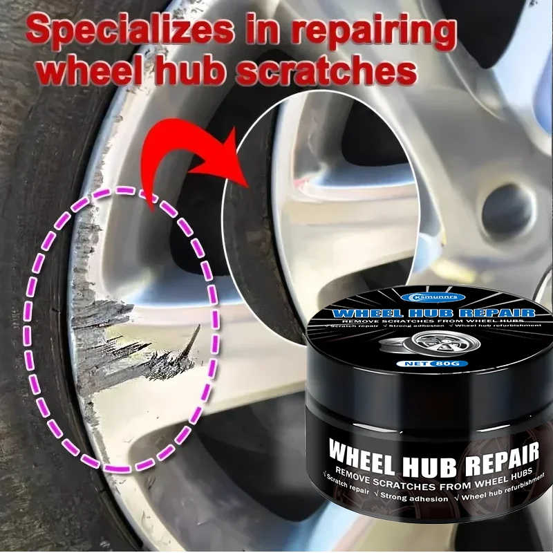 Car Wheel Rim Scratch Refurbishment Paste for BNW Tire Rim Scratch Paint Repair Paste Black And White Silver Aluminum Alloy