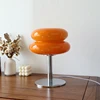 Macaron Glass Table Lamp Trichromatic Dimming Living Room Atmosphere Lamps Eye Protection Night Light Girl Bedroom Bedside Decor 1