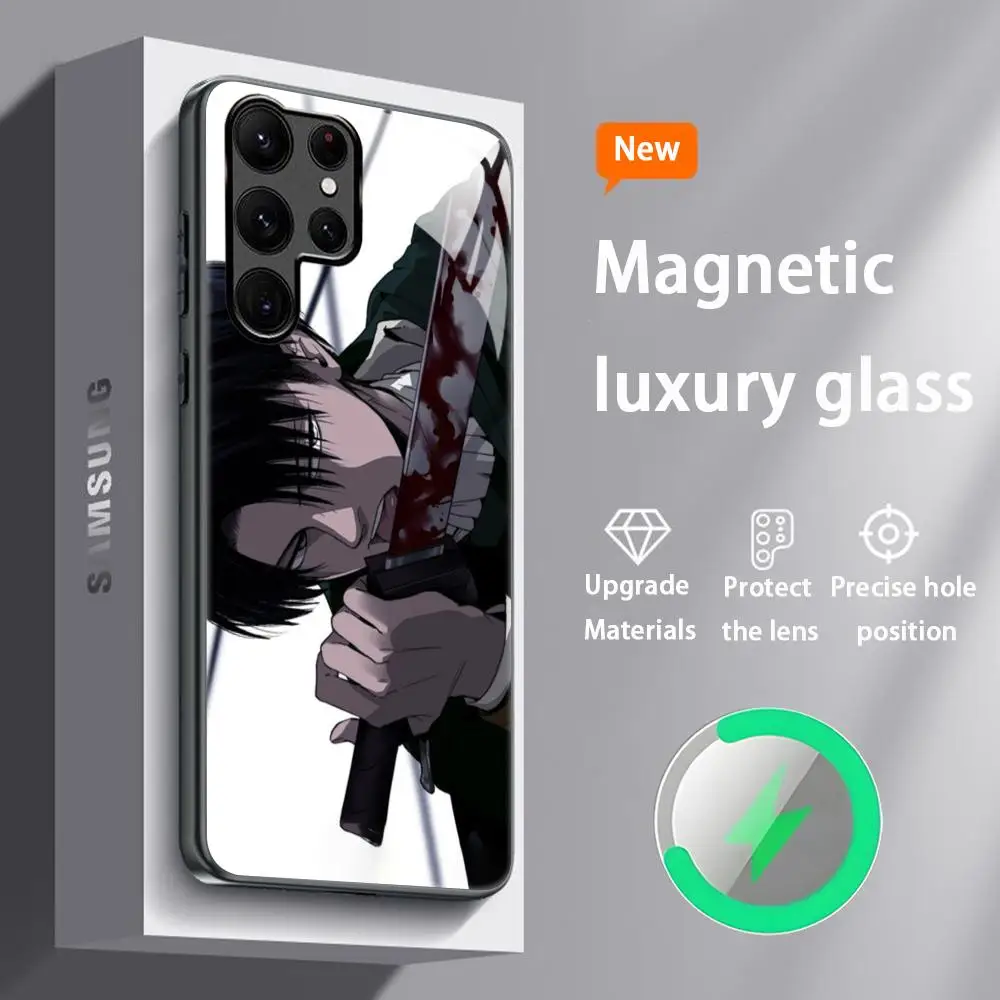 Attack on Titan Levi Magnetic Glass Phone Case