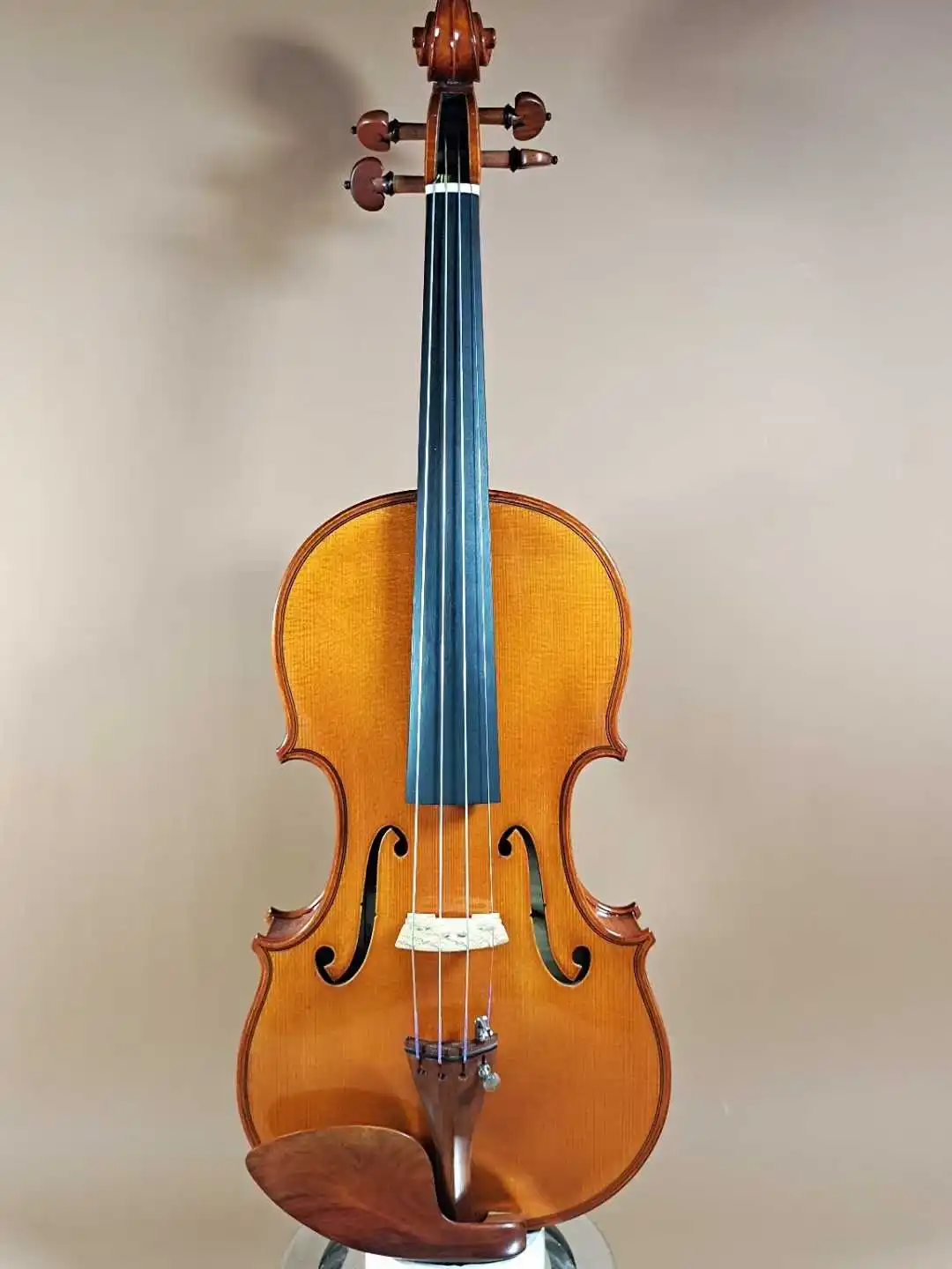 Master Tone ! Italy Top Oil Varnish! Fully hand painted ！4/4 Handmade golden yellow Violin musical instrument free case bow