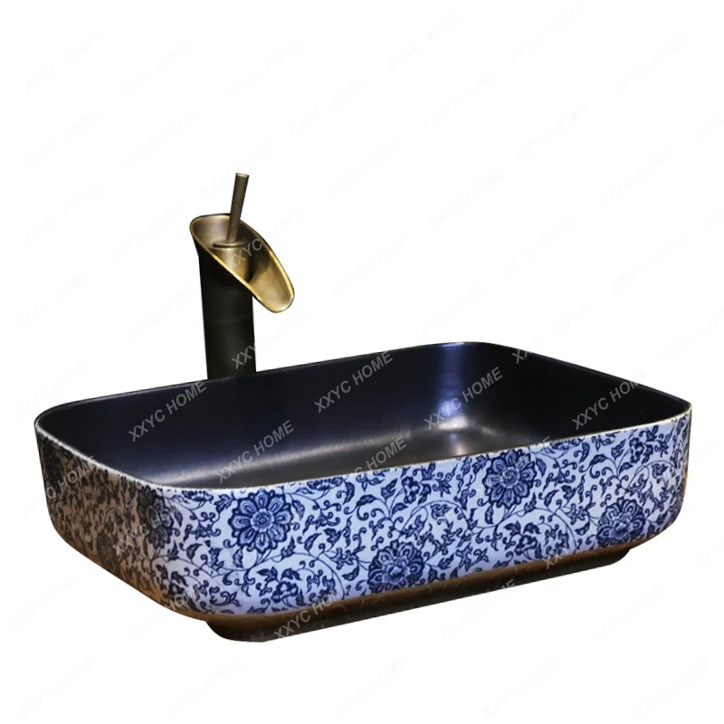 

Ceramic Art Table Basin New Chinese Style Ceramic Washbasin Household
