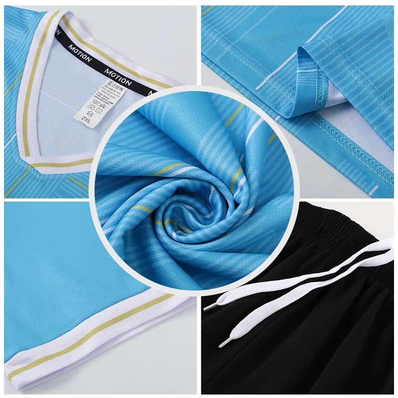 Retro Football Jersey Black And White Stripes Soccer Uniform For Men Plain Soccer Jerseys Football Training Kit 7806