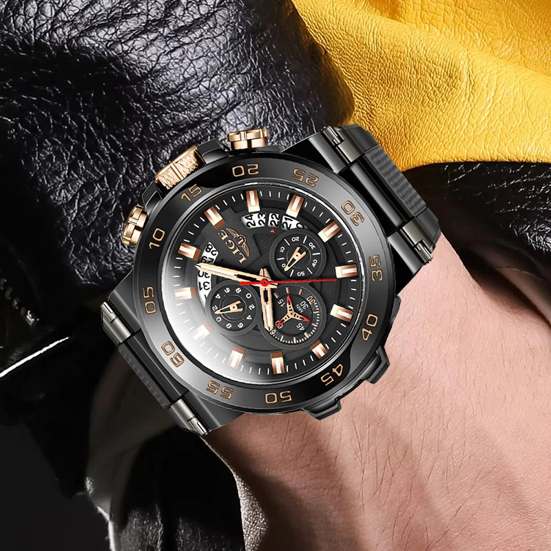 LIGE Waterproof Watch Men Silicone Sport Military Watch For Men Fashion Automatic Date Men's Quartz Wristwatches Reloj Hombre