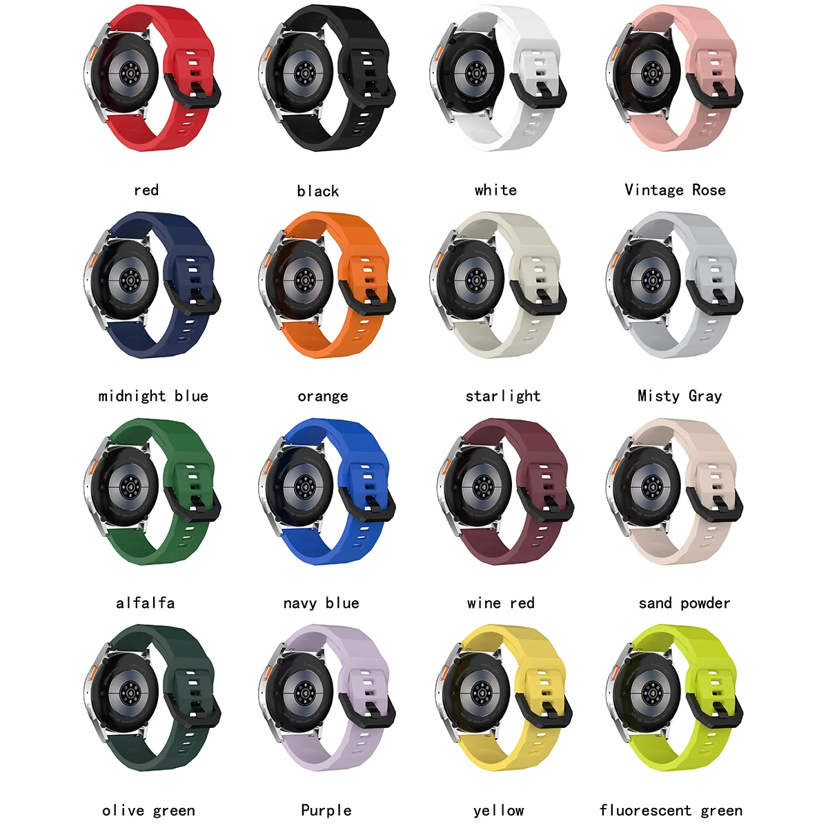 Versatile 22mm Silicone Watch Band - Premium Strap