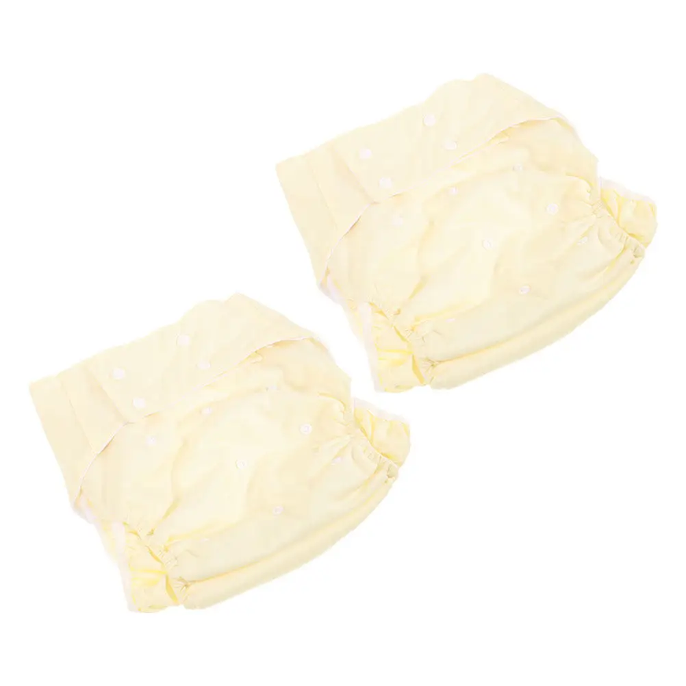 2Pcs Adult Cloth Diapers Reusable Leakproof Incontinence Pants Washable Underwear for Elderly Overnight Protection Comfortable - 2