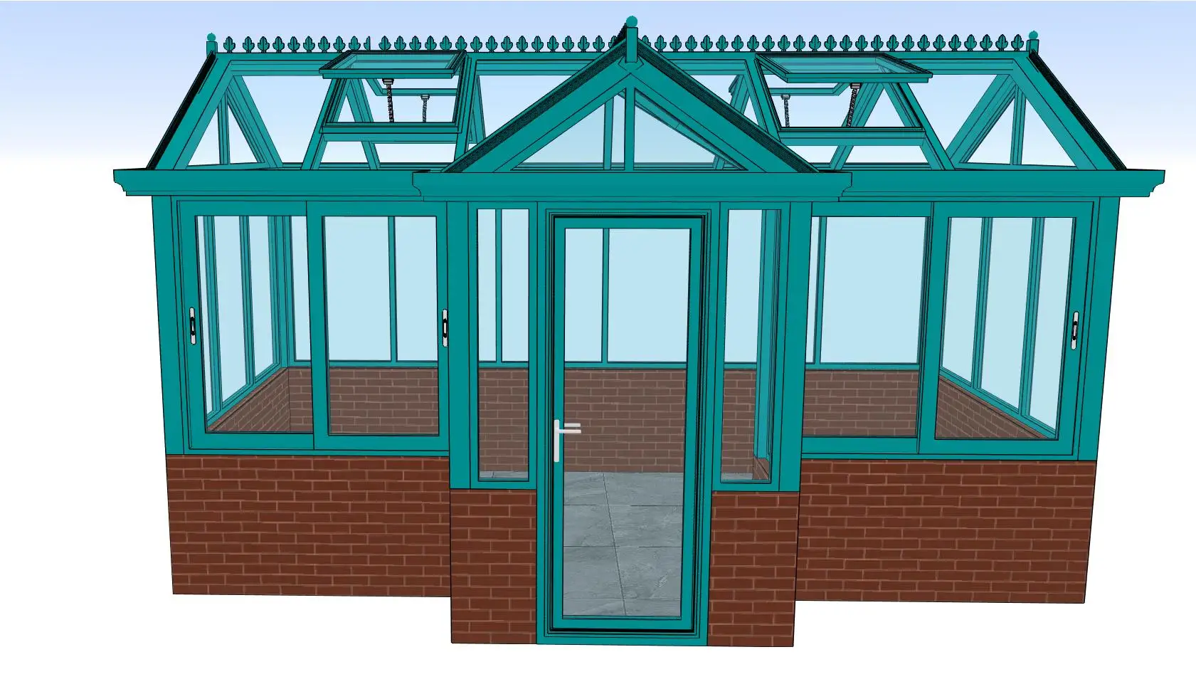 Aluminium Aluminum Glass House Solarium for SPA Home Gym Garden House Flower with Thermal Break Aluminium Folding Door