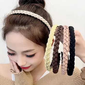 Elegante Cerchietto per Capelli Intrecciato a Torsione, Fascia Antiscivolo Intrecciata Sottile per Donna/Ragazza