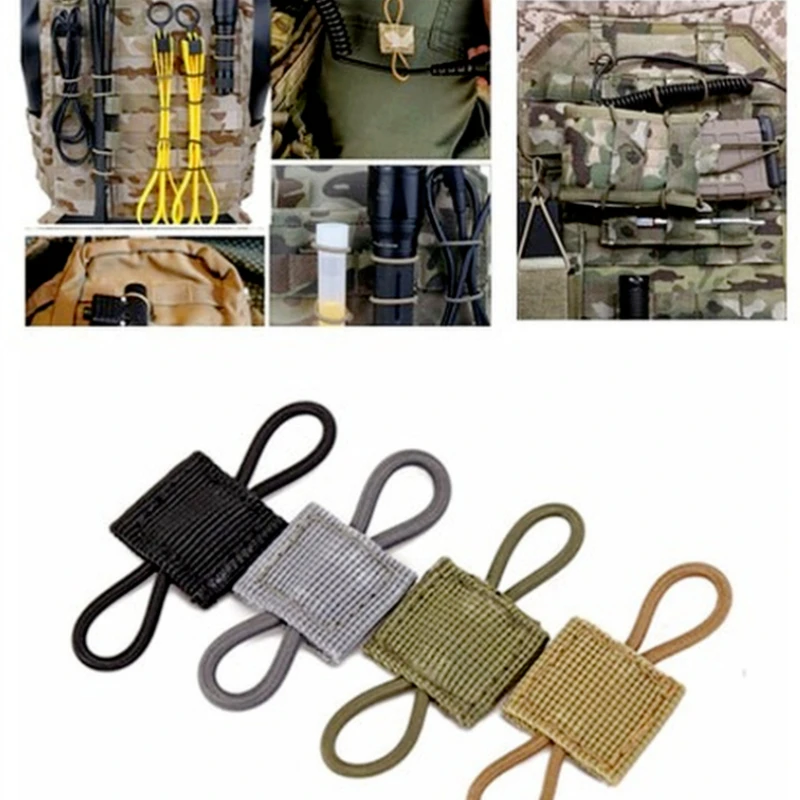 

Tactical MOLLE Elastic Buckle PTT Antenna Tie Rod Tube Tactical Antenna Bracket Elastic Rope Webbing Buckle