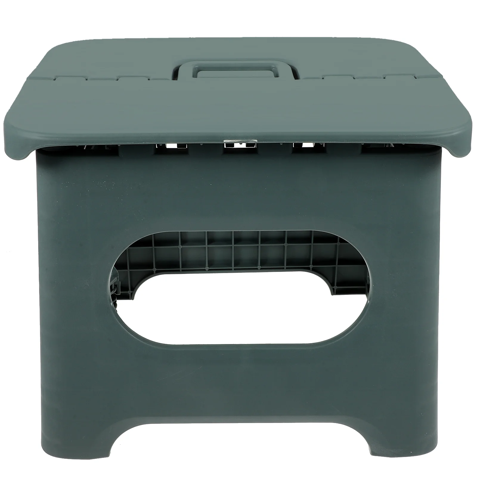 

1Pc Small Foldable Stool Portable Folding Taboret Pure Color Folding Stool for Home Office Bathroom (Green)