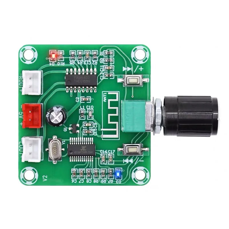PAM8403 블루투스 5.0 스테레오 미니 디지털 앰프 보드, 듀얼 채널 클래스 D DC5V AMP, 2x5W