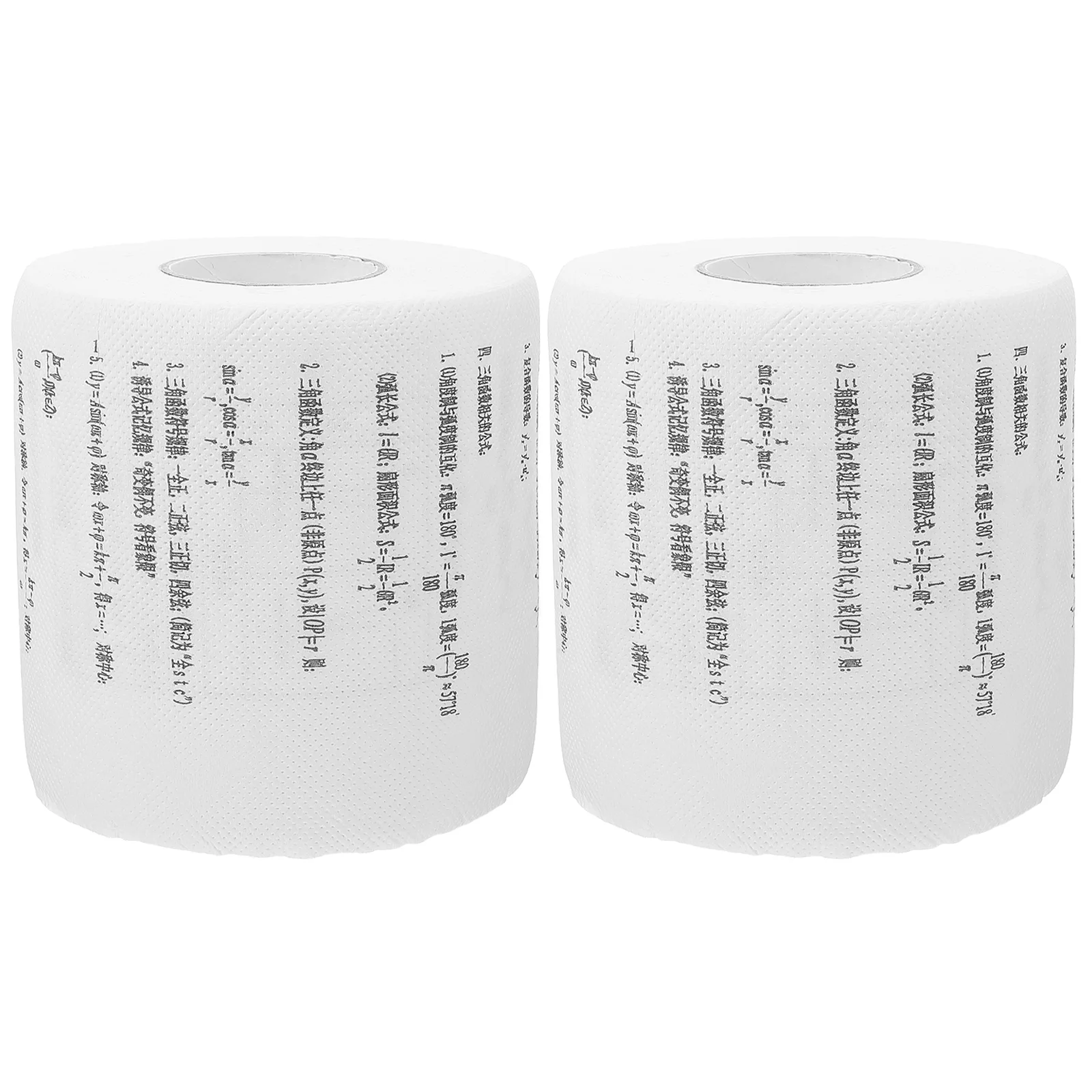 2 Rolls Printed Toilet Paper Rolling Creative Tissue Bath Tissues for Bathroom Taste
