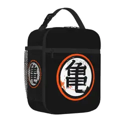 Insulated Waterproof Kanji Print Lunch Bag - Reusable Thermal Tote (1)