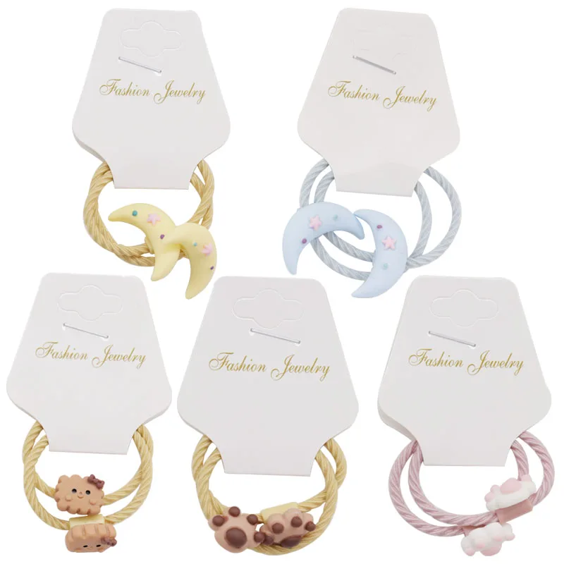 

Пучок волос для девочек, 2 шт./компл., новый детский подарок, красочное животное, кошка, коготь, полумесяц, конский хвост, ремешок для головы, модные аксессуары