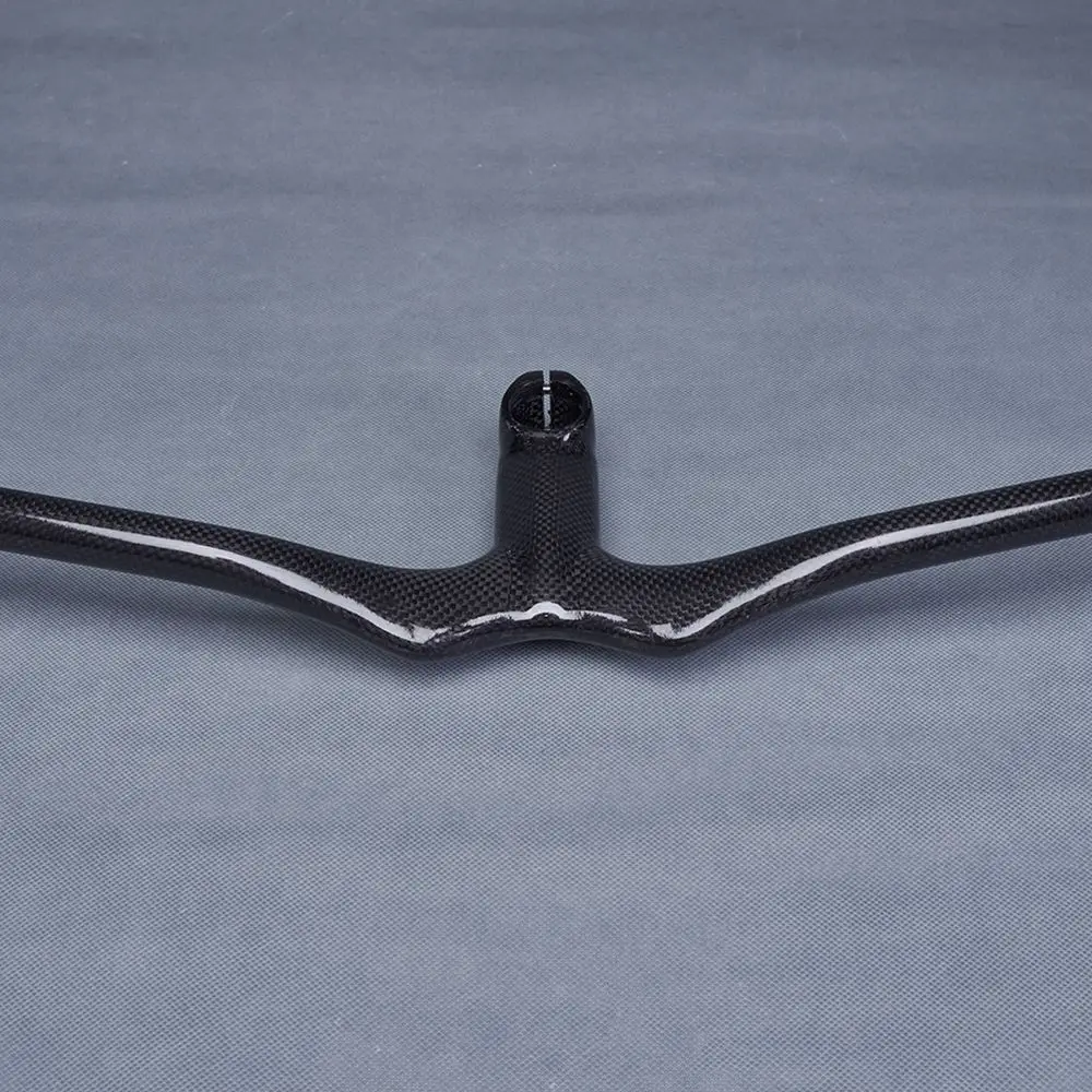 Gloss 3K Carbon Fibre Handlebar Bike MTB Integrated Handlebars Rise 10 Degree Bike Partrs 28.6mm Bicycle Mountain Handle bar