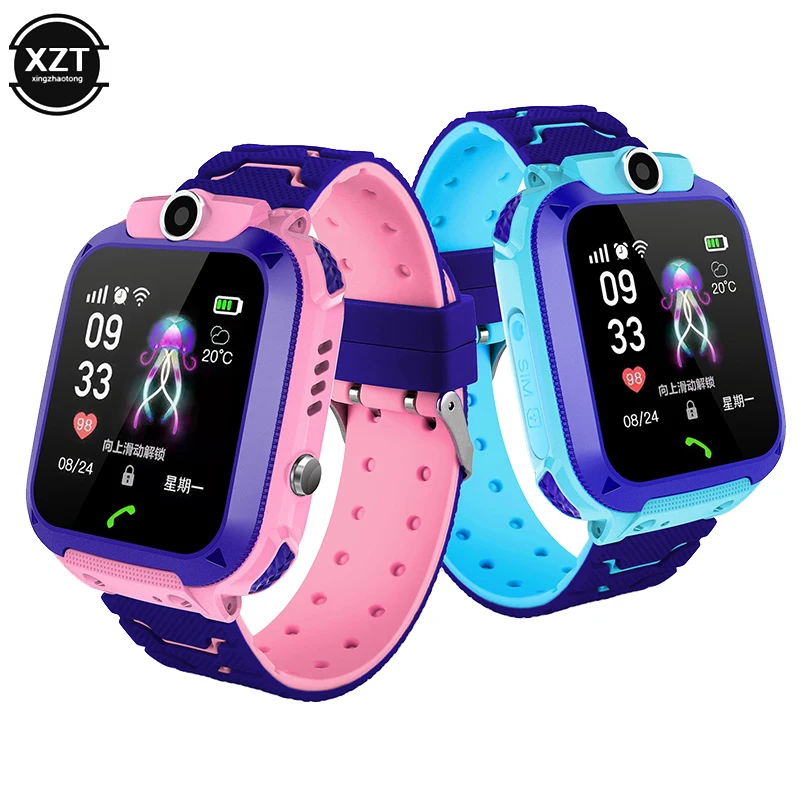 SQ12 Kids Smart Watch SOS GPS Location Call Child SmartWatch Camera Waterproof Watch Gift For Ios Android Children Gift