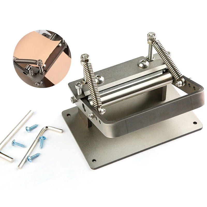

YOMDID Stainless Leather Strips Belt Thinning Machine DIY Leather Craft Cutting Tool Peeler Cowhide Leather Splitter Machine