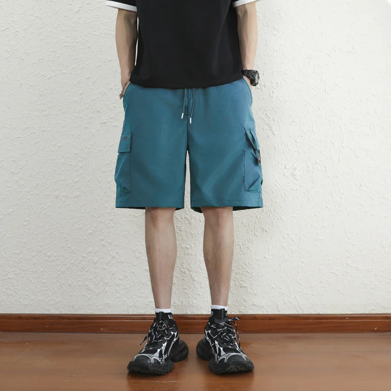 

Men Cargo Shorts Summer Male Lounge Short Pants Multi Pockets Male Casual Straight Shorts Work Shorts Streetwear Y2k Sweatpants