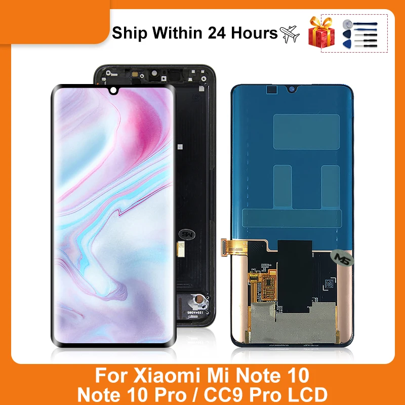 

6.47" Original For Xiaomi Note 10 LCD Display Touch Screen Assembly For Xiaomi CC9 Pro Display MI Note 10 Pro Replacement Parts