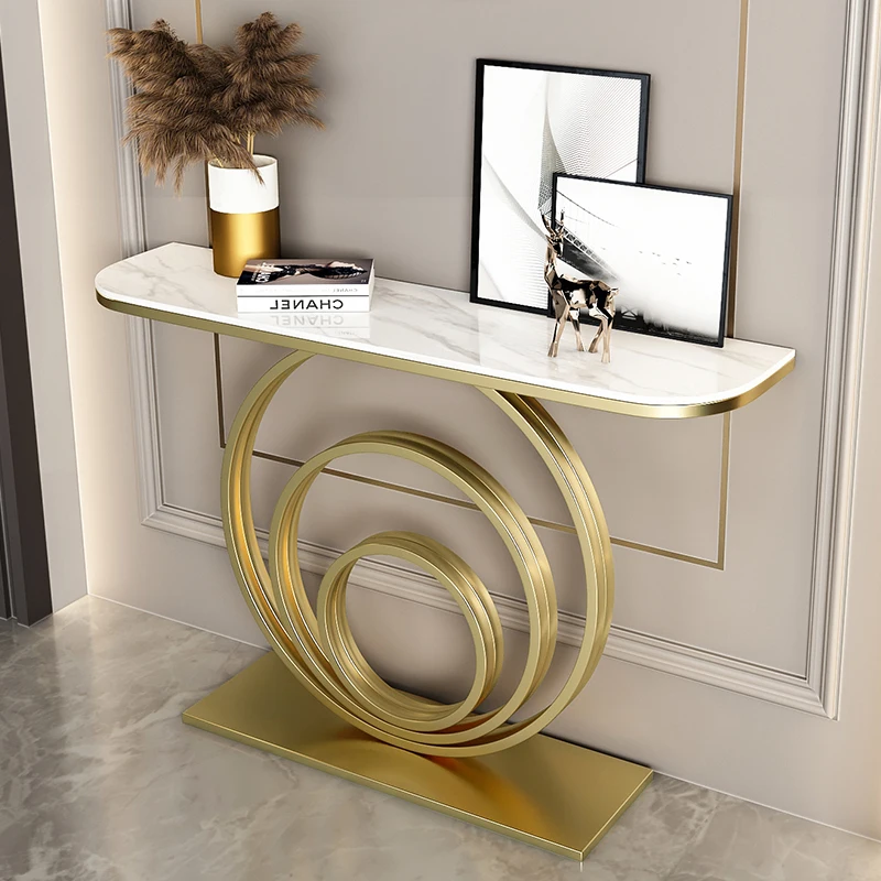 Nordic Semplice Portico Semicircolare Corridoio Console Lusso Portico Tavolo In Metallo Soggiorno Armadio Consolle Console De Couloir Tafel