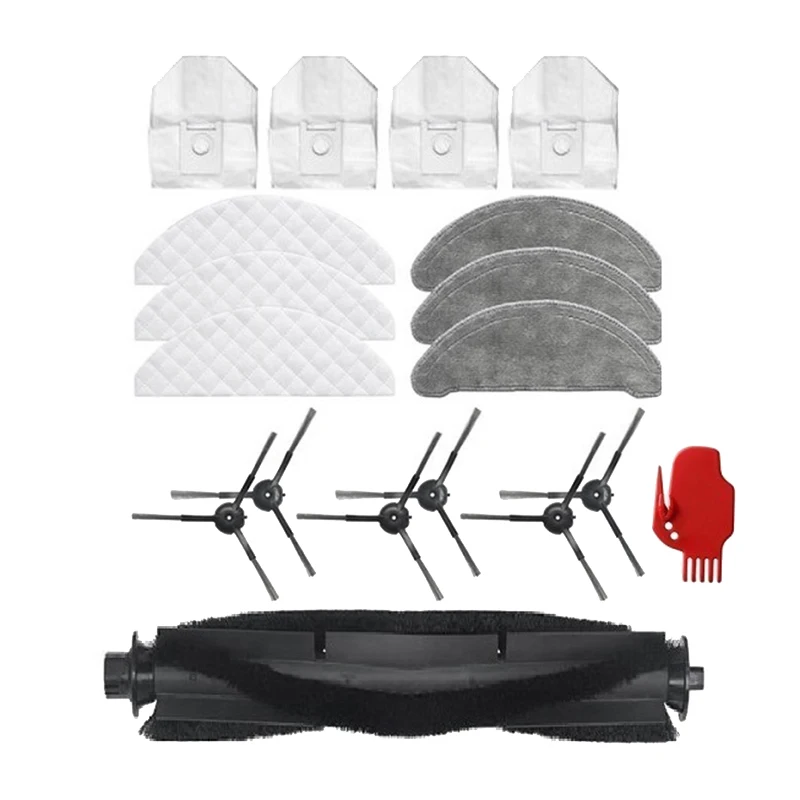 

Рулонная основная и боковая щетки, швабры, тканевые мешки для пыли для робота-пылесоса Xiaomi ROIDMI EVE Plus, аксессуары