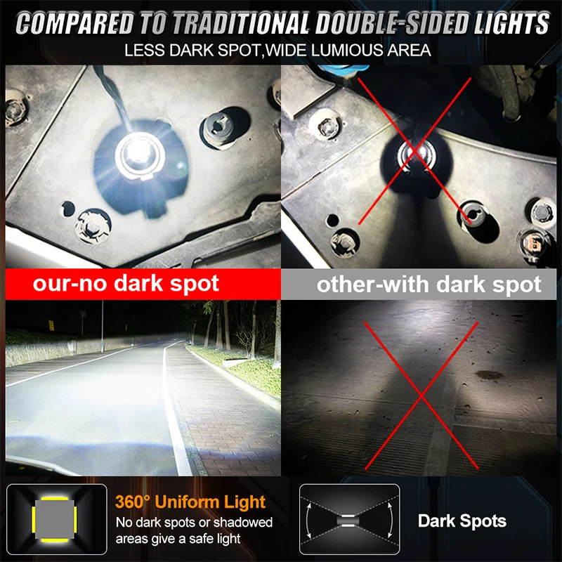 프로젝터 렌즈용 H7 LED CANBUS 360 6900W H11 H1 H8 LED 헤드라이트 전구 HB3 9005 HB4 9006 Hir2 9012 LED 안개등 초박형