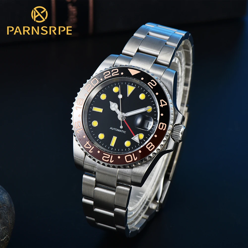 Luxury men's watch four hand automatic mechanical watch magnifying