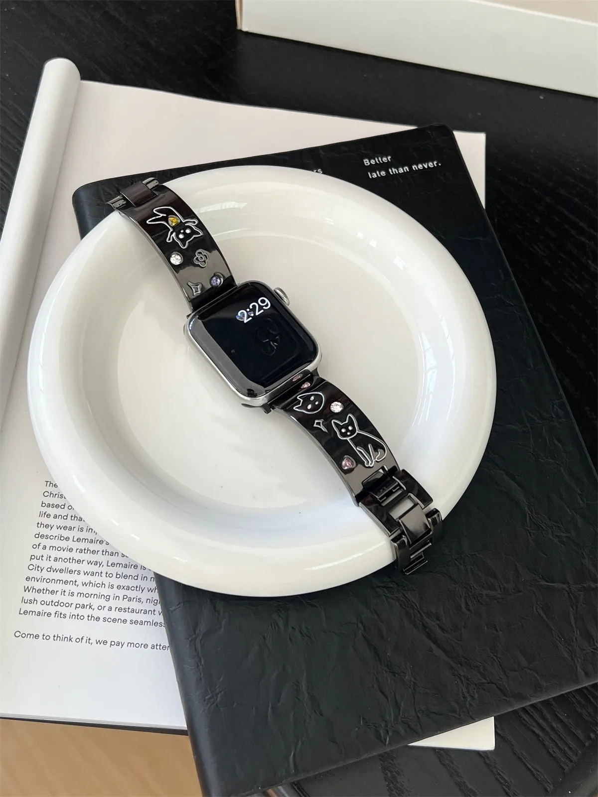 Bracelet de montre pour iwatch 42/44/45/46/49 mm 38/40/41 mm Bracelet de montre tendance en métal pour montres série Ultra2 série 10/9/8/7/6/5/4/3/2/1_voghion.com
