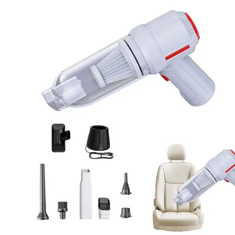 차량용 진공 청소기, USB 충전식 저소음 무선 핸드헬드 진공 청소기, 휴대용 청소 기기, 120W, 4000mAh